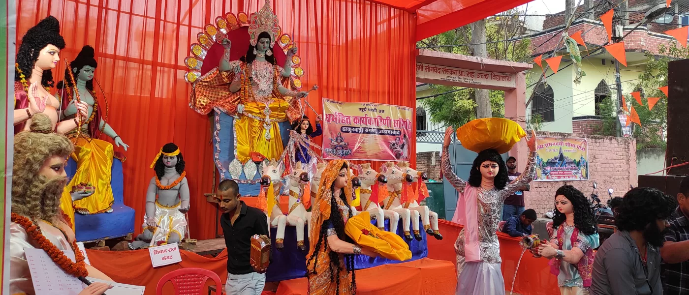 Chhath Puja 2023: Devotees offering prayers to the sun god, Surya, by the riverside