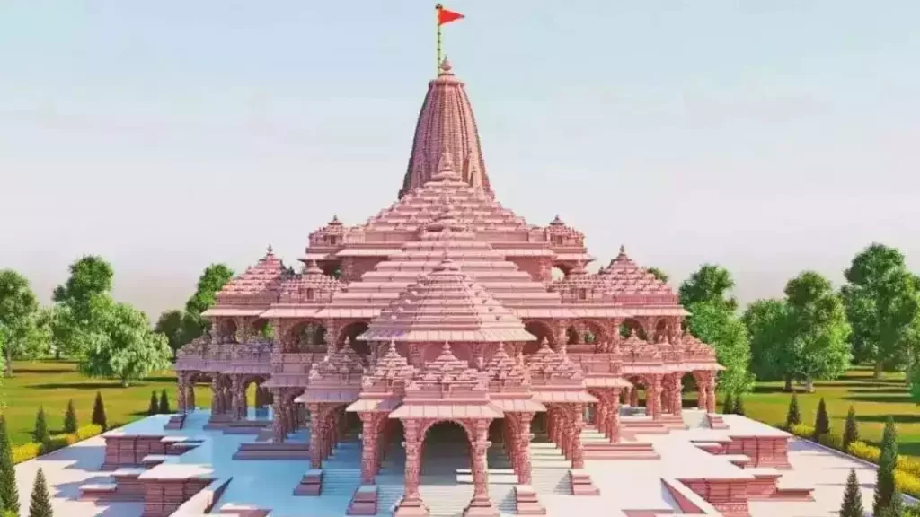 An intricate stone carving at Ram Mandir symbolizing its rich cultural heritage and spiritual significance.