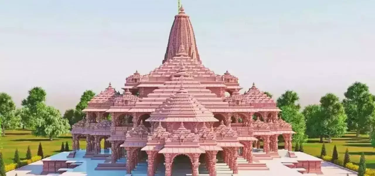 An intricate stone carving at Ram Mandir symbolizing its rich cultural heritage and spiritual significance.